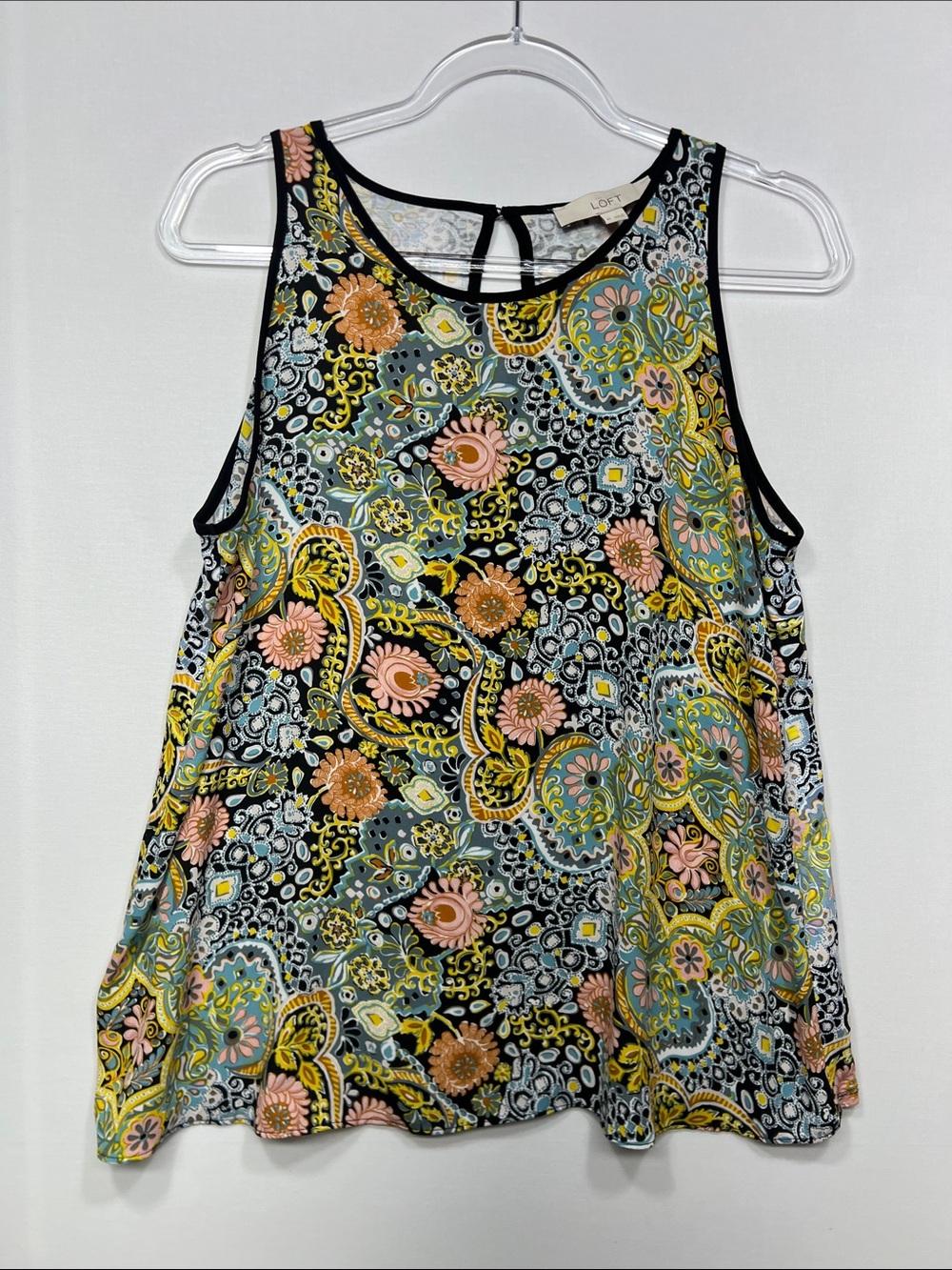 LOFT Multi Floral Paisley Sleeveless Tank